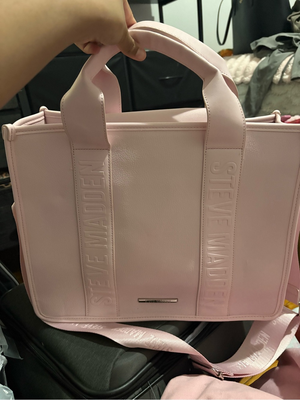 Steve Madden Blush Pink Structured Tote